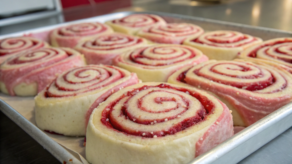 Raspberry ripple cinnamon rolls
