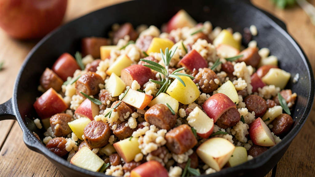 Sausage and apple stuffing for sweet-savory lovers
