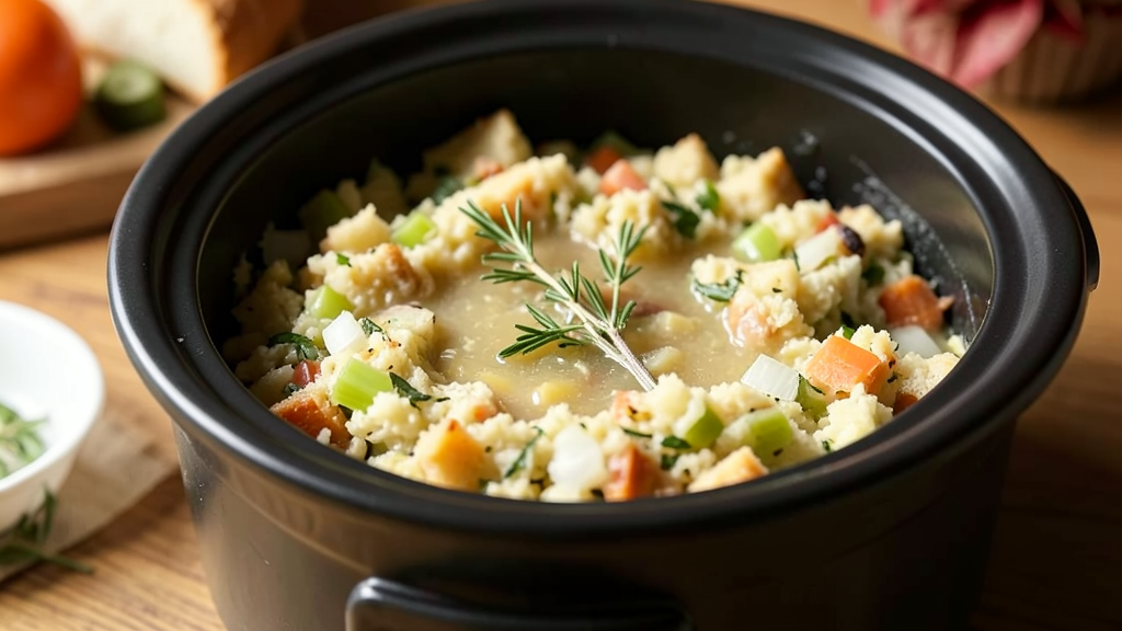 Crockpot stuffing for stress-free cooking