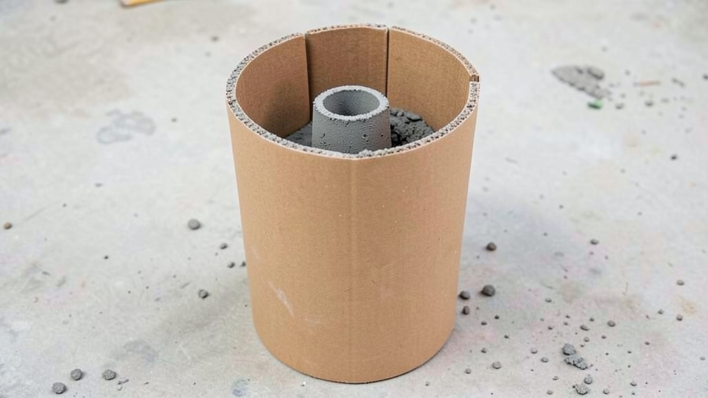 Post mold concrete planter