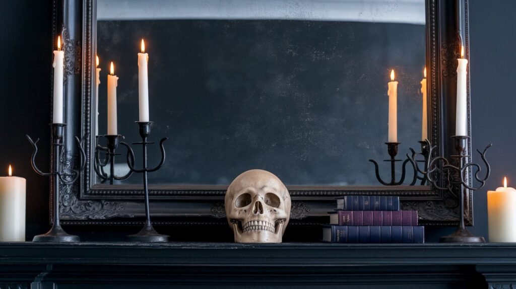 Gothic Mirror Mantel Display