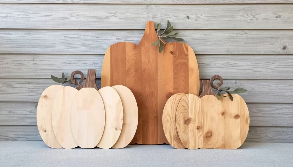 DIY wooden pumpkin cutouts
